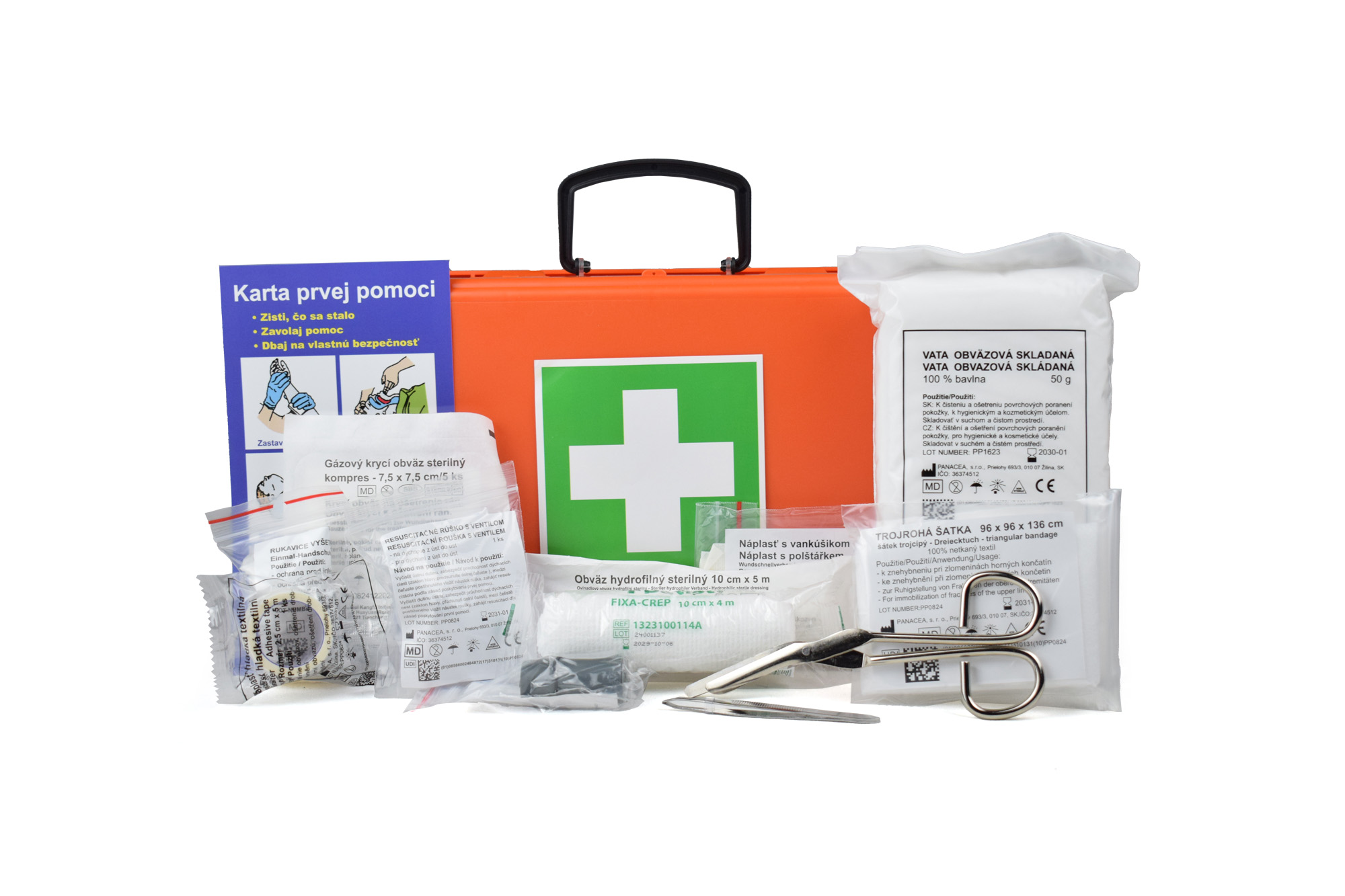Nástenná lekárnička v plastovom kufri malom- do 5 osôb